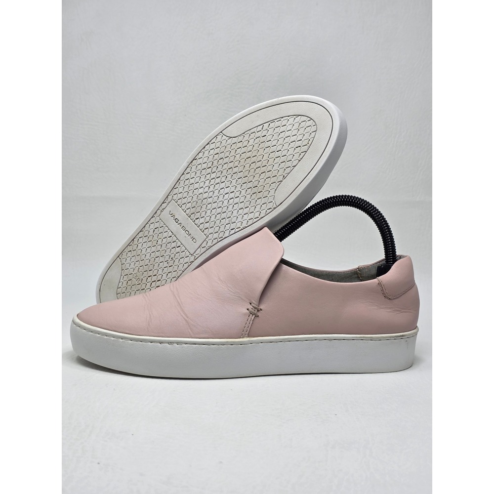Vagabond Casey Pink Leather Slip On Platform Sneakers Womens 38 Minimalist Shoes
